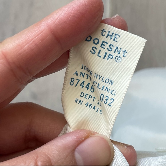 Vintage Maxi Slip Dress formal length sears womens Cream (xsmall) classic - Picture 5 of 6